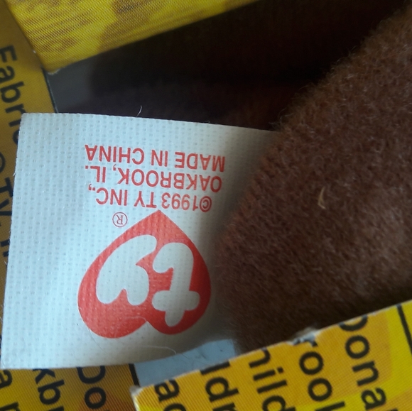 4 PC PEXTREMELY RARE BRITANIA GLORY Donalds 1999 error TY Beanie Babies Vintage - Picture 8 of 14